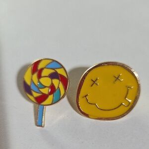 Kids Lollipop and Smiley Face Pins